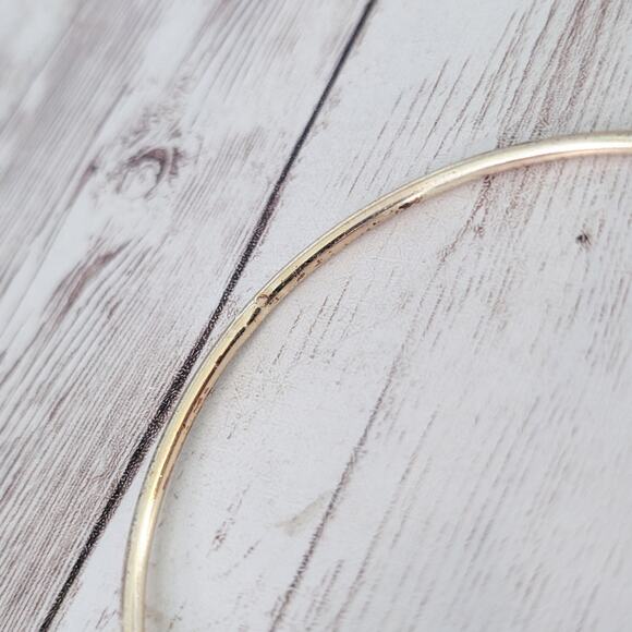 Vintage Bracelet 9" Gold Tone Bangle with Fluffy Multi Colored Ball Charm - Picture 4 of 10